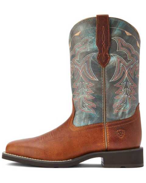 Image #2 - Ariat Women's Delilah Western Boots - Broad Square Toe, Teal, hi-res