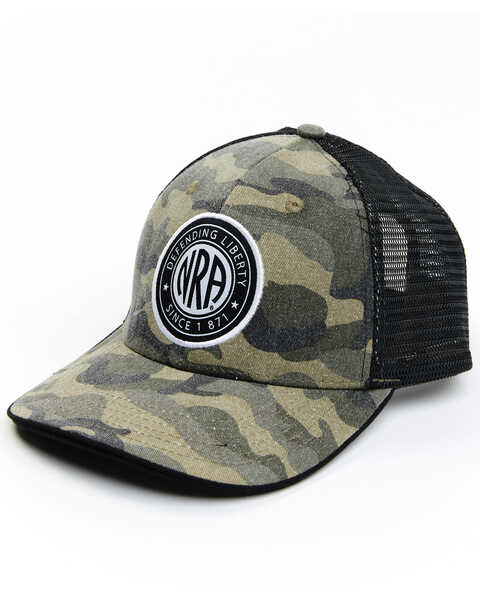 Image #1 - NRA Men's Camo NRA Defending Liberty Patch Mesh Back Cap, Camouflage, hi-res