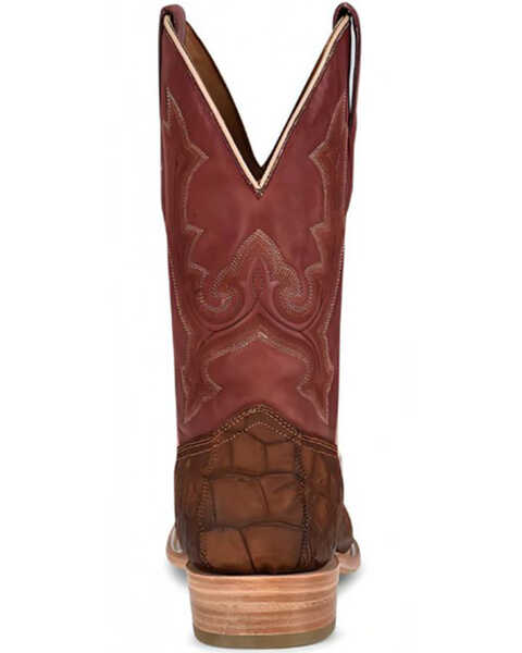 Image #5 - Corral Men's Exotic Alligator Embroidered Western Boots - Broad Square Toe, Red, hi-res