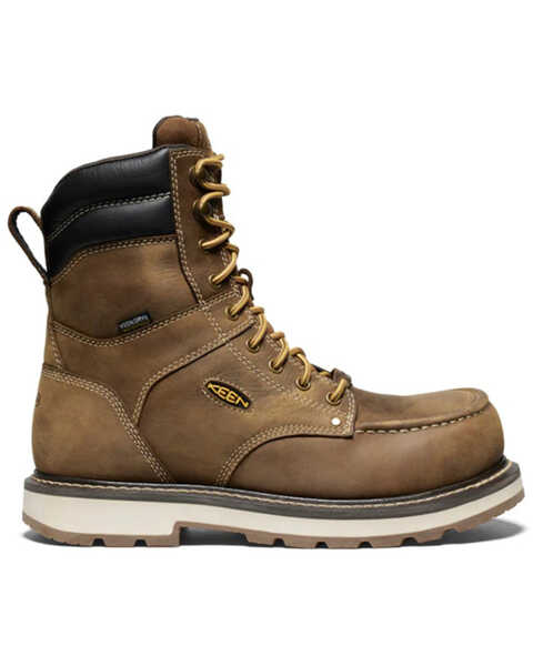 Image #2 - Keen Men's 8" Cincinnati Waterproof Lace-Up Work Boots - Carbon Fiber Toe , Brown, hi-res