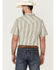 Image #4 - Gibson Men's Cream Southwestern Stripe Short Sleeve Pearl Snap Western Shirt, Cream, hi-res