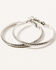 Shyanne Women's Mystic Summer 2pc Feather Hoop Earrings, Silver, hi-res