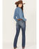Image #3 - Rock & Roll Denim Women's Medium Wash Mid Rise Riding Bootcut Jeans, Medium Wash, hi-res