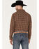 Image #4 - Cody James Men's Rusty Nail Small Plaid Print Long Sleeve Snap Western Flannel Shirt - Big & Tall, , hi-res