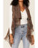 Image #2 - Shyanne Women's Charcoal Marled Sleeveless Sweater Fringe Vest, Charcoal, hi-res