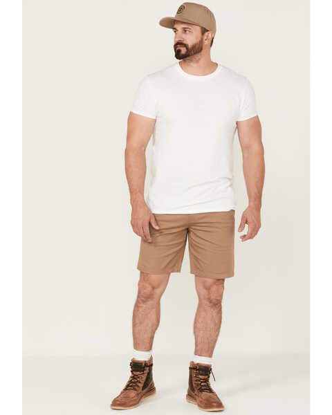 Image #1 - Brixton Men's Choice Stretch Twill Chino Shorts , Beige/khaki, hi-res
