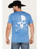 Image #3 - Browning Men's Liberty or Death Short Sleeve Graphic T-Shirt, Heather Blue, hi-res