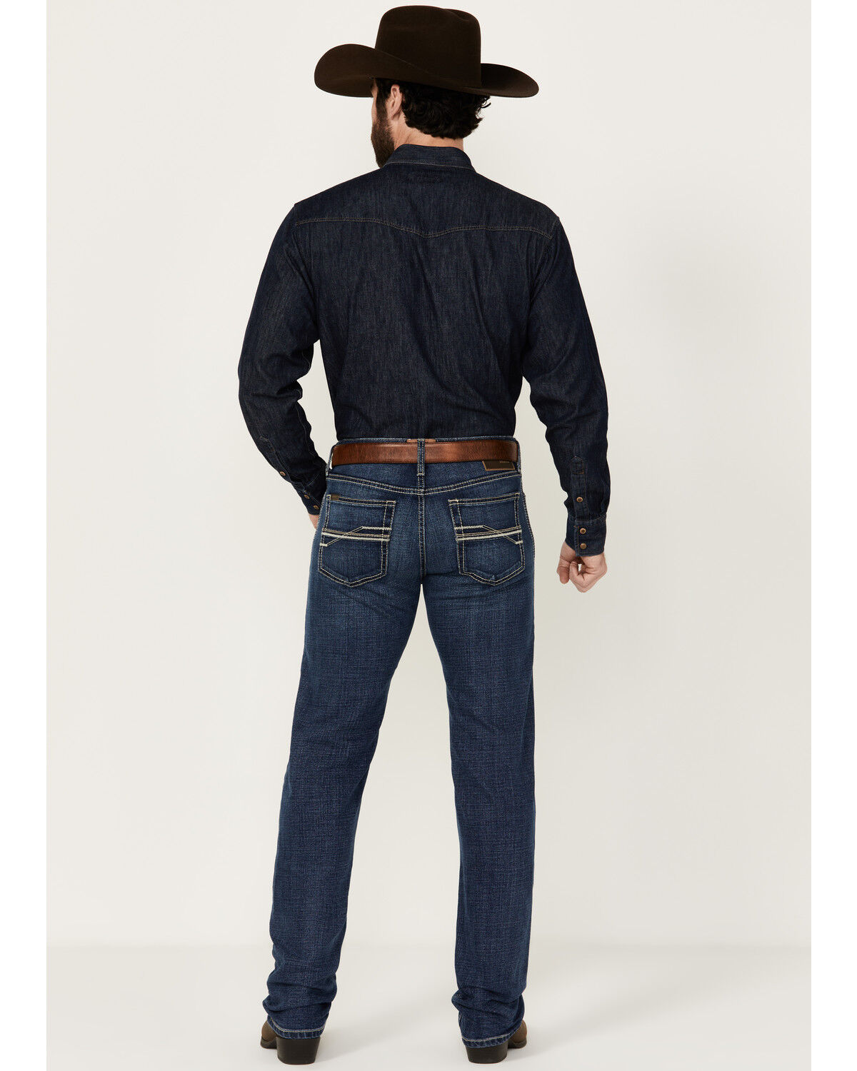 Image #3 - Ariat Men's M8 Champ Ashton Medium Wash Modern Slim Fit Stretch Denim Jeans, Medium Wash, hi-res