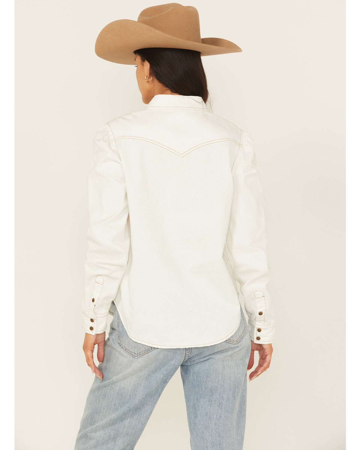 Image #4 - Kimes Ranch Women's Jane Long Sleeve Snap Cropped Western Shirt, White, hi-res