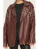 Image #3 - Azalea Wang Women's Catrine Studded Faux Leather Jacket, Burgundy, hi-res