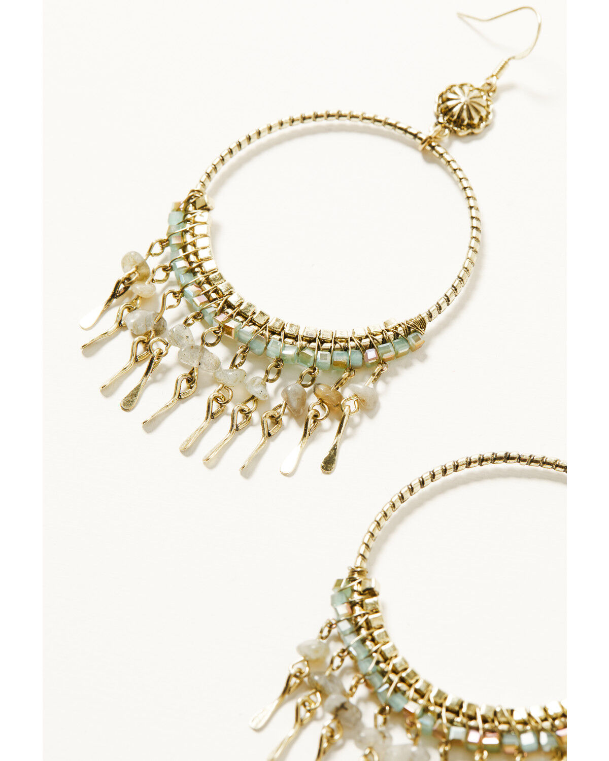 Image #2 - Shyanne Women's Soleil Gold Hoop Earrings, Gold, hi-res