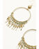 Image #2 - Shyanne Women's Soleil Gold Hoop Earrings, Gold, hi-res