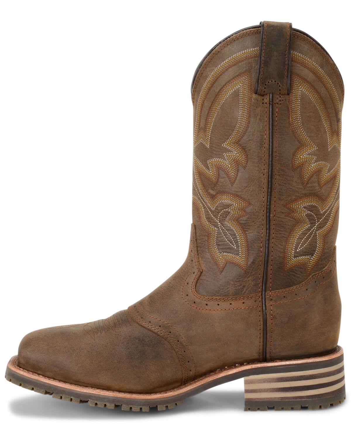 Image #3 - Double H Men's Ice Roper Waterproof Western Work Boots - Composite Toe, Brown, hi-res
