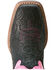 Image #4 - Ariat Girls' Outrider Floral Embossed Western Boots - Broad Square Toe, Black, hi-res