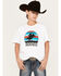 Cody James Boys' Retro Rodeo Horse Graphic T-Shirt, White, hi-res