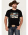 Dale Brisby Men's Rodeo Time Steerhead Skull Desert Graphic Short Sleeve T-Shirt , Black, hi-res