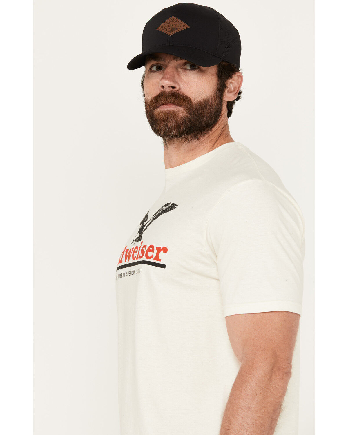 Image #2 - Brew City Beer Gear Men's Budweiser Logo Short Sleeve Graphic T-Shirt, Natural, hi-res