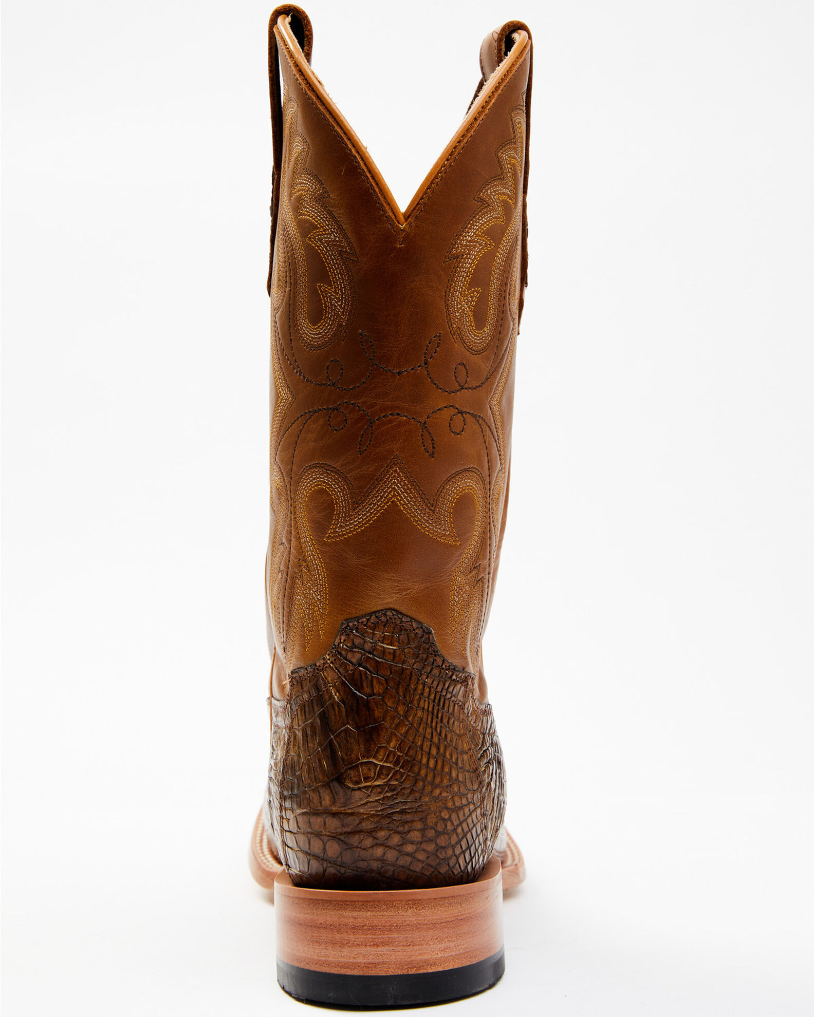 Image #5 - Cody James Men's Exotic Caiman Tail Skin Western Boots - Broad Square Toe, Brown, hi-res
