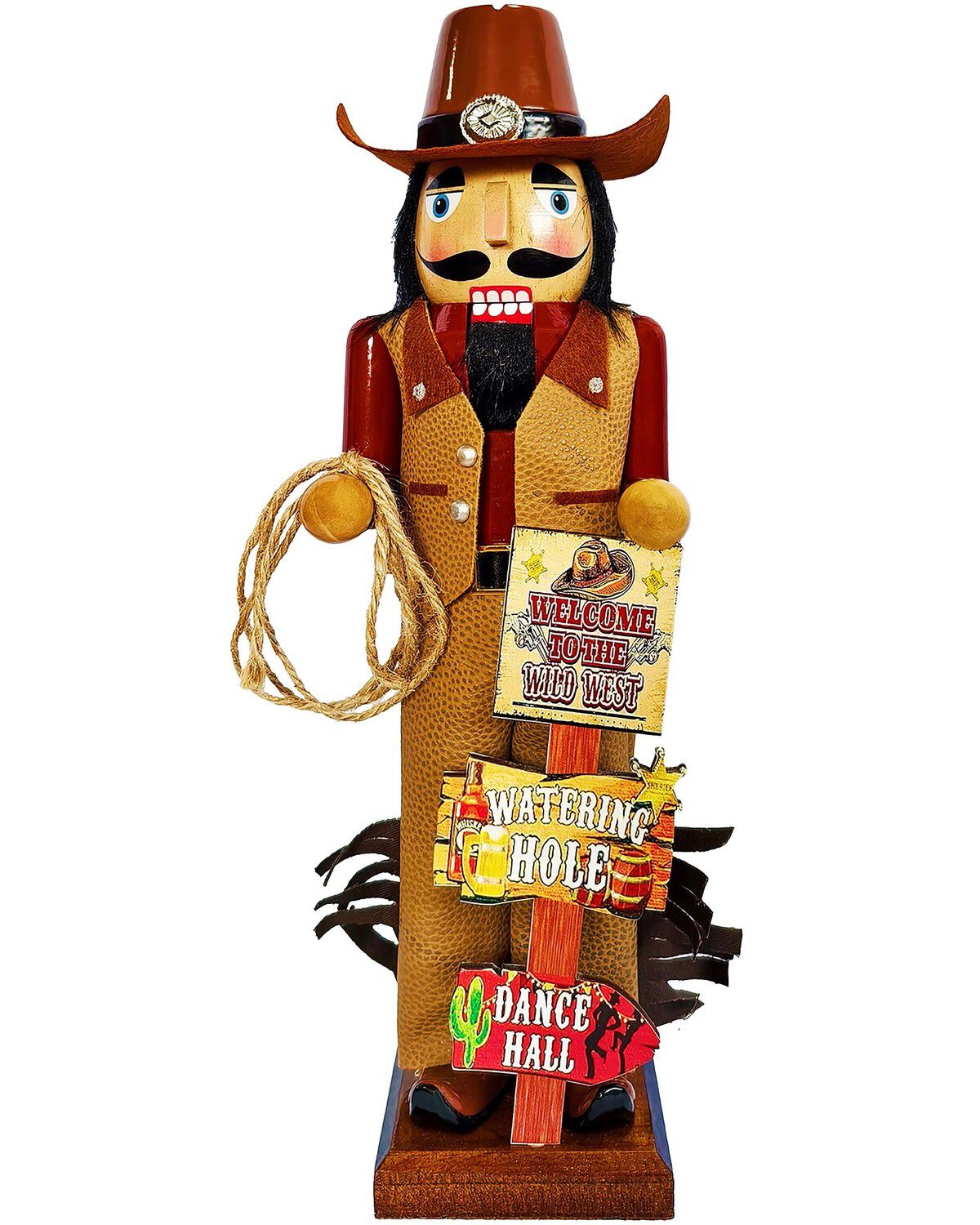 Santa's Workshop 14" Wild West Nutcracker, Brown, hi-res