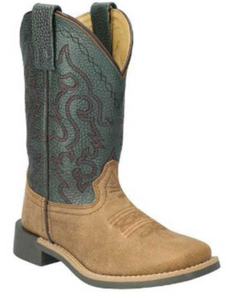 Image #1 - Smoky Mountain Boys' Midland Western Boots - Broad Square Toe , Brown, hi-res