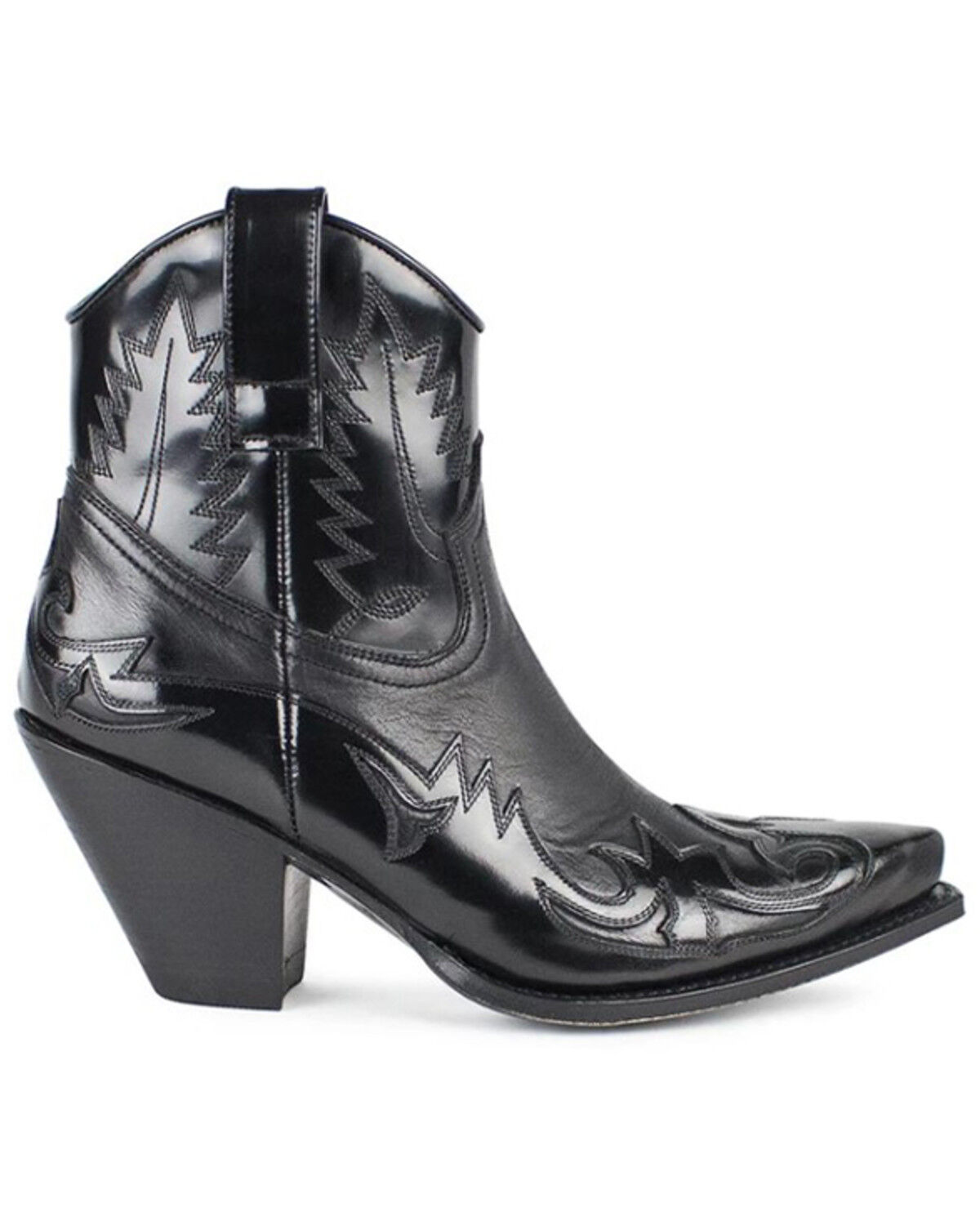 Image #2 - Sendra Women's Gabby Western Booties - Snip Toe, Black, hi-res