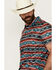 Image #2 - Rock & Roll Denim Men's Southwestern Striped Short Sleeve Stretch Polo Shirt, Red, hi-res