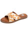 Image #1 - Yellow Bow Women's Linta Crossband Slide Sandals, Cream/brown, hi-res