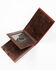 Image #2 - Cody James Men's Bi-Fold Basketweave Concho Wallet , Brown, hi-res