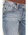 Image #4 - Miss Me Women's Medium Wash Mid Rise Logo Pocket Bootcut Stretch Denim Jeans, Medium Wash, hi-res