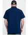Image #2 - Hawx Men's Solid Navy Yarn Dye Two Pocket Short Sleeve Work Shirt - Big, Navy, hi-res