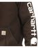 Image #2 - Carhartt Men's Loose Fit Midweight Logo Sleeve Graphic Hooded Sweatshirt - Big & Tall, Brown, hi-res