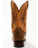 Image #5 - Dan Post Men's Exotic Water Snake Western Boot - Broad Square Toe, Black/brown, hi-res