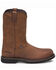 Image #2 - Justin Men's Wyoming Waterproof Western Work Boots - Steel Toe, Brown, hi-res