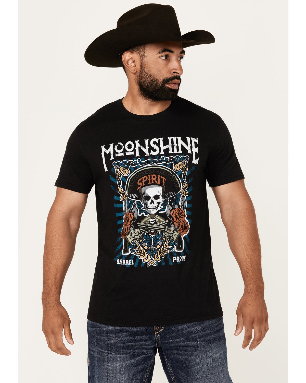 Moonshine Spirit&reg; Men's Barrel Short Sleeve Graphic T-Shirt, Black, hi-res
