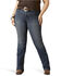 Image #2 - Ariat Women's R.E.A.L. Perfect Rise Madison Stretch Straight Jeans - Plus, Dark Wash, hi-res