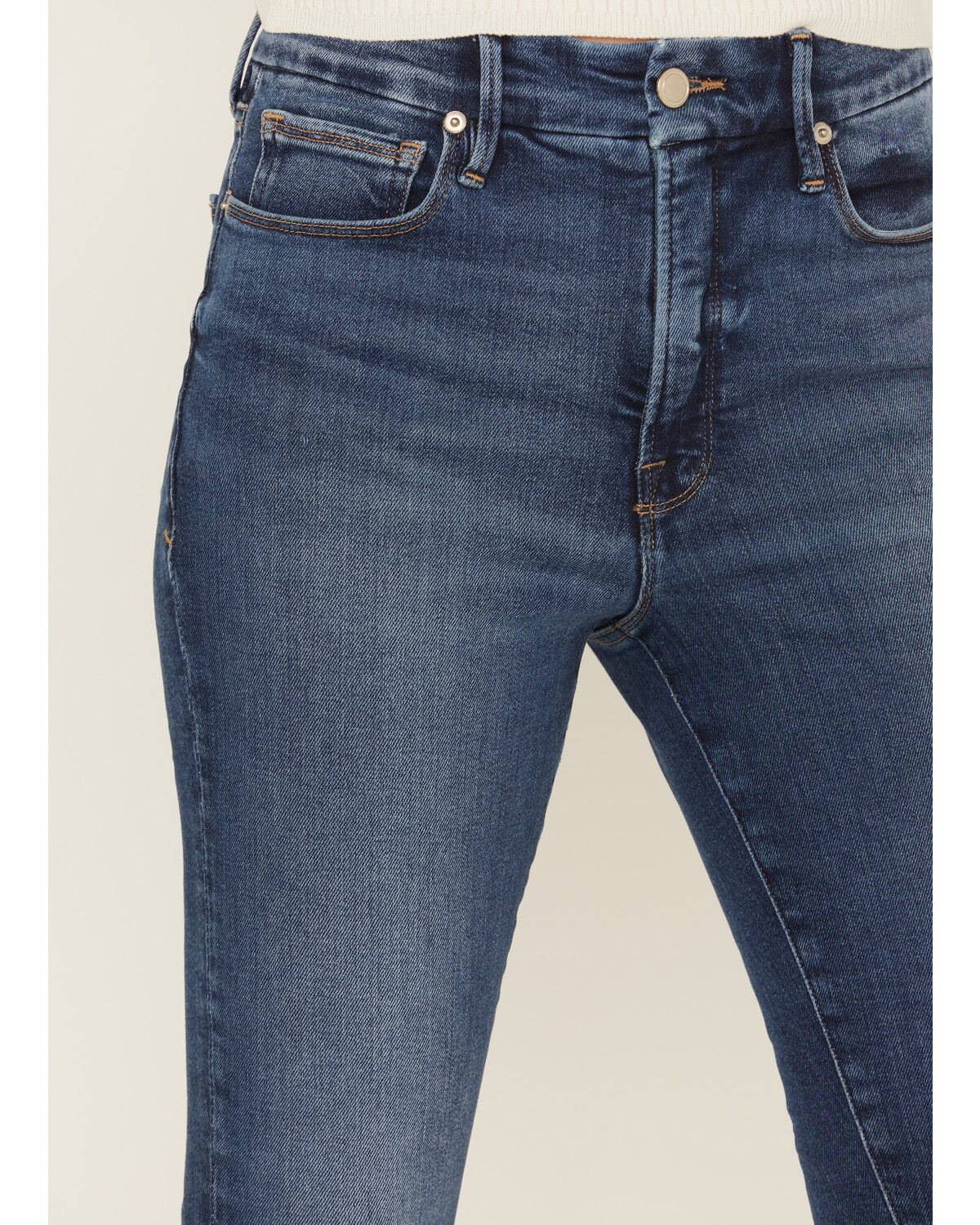 Image #2 - Good American Women's Good Waist Dark Wash High Rise Skinny Stretch Denim Jeans, Dark Wash, hi-res