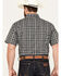 Image #4 - Wrangler Men's Wrinkle Resist Plaid Print Short Sleeve Pearl Snap Western Shirt, Black, hi-res