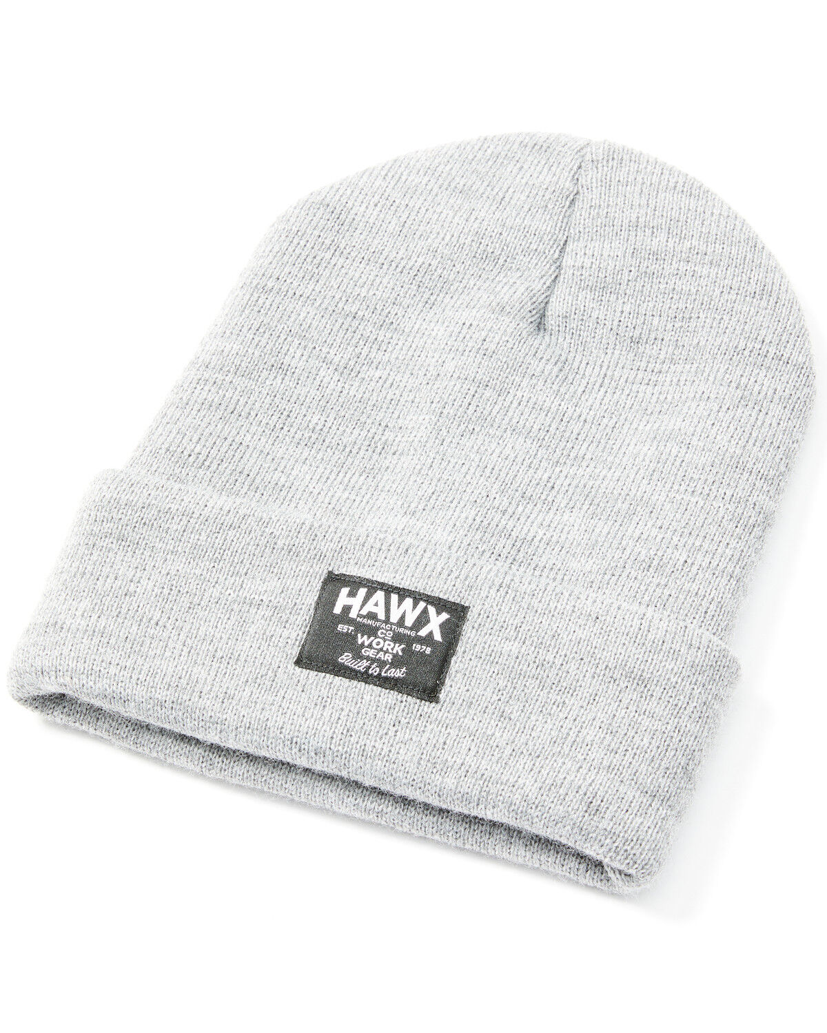Image #1 - Hawx Fleece Lined Work Beanie, Grey, hi-res
