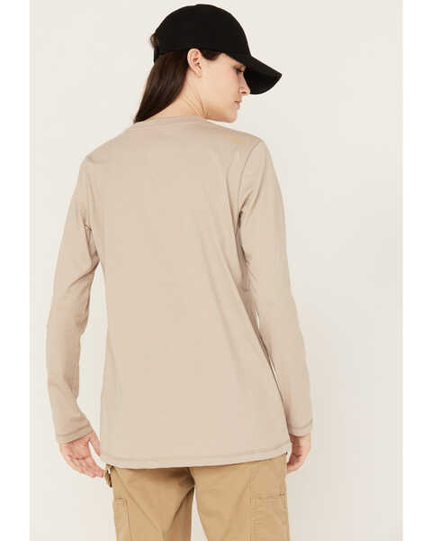 Image #4 - Ariat Women's Rebar Long Sleeve Work Shirt, Pink, hi-res