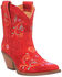 Image #1 - Dingo Women's Sugar Bug Suede Fashion Booties - Medium Toe , Red, hi-res