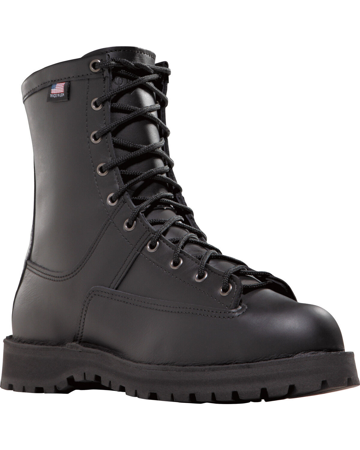 Image #1 - Danner Men's Recon 8" Uniform Boots - Round Toe, Black, hi-res