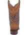 Laredo Women's Wild Arrow Western Performance Boots - Broad Square Toe, Honey, hi-res