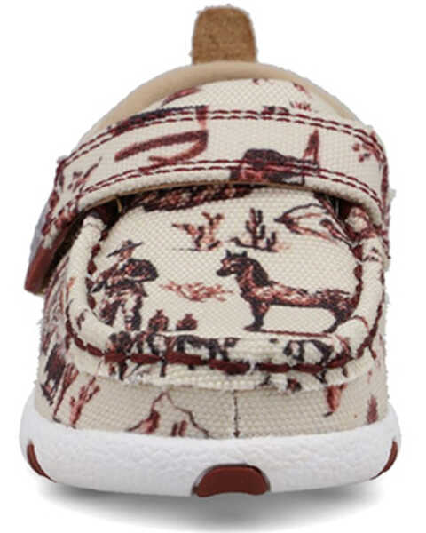 Image #4 - Twisted X Toddler Driving Moc Shoes - Moc Toe , Maroon, hi-res