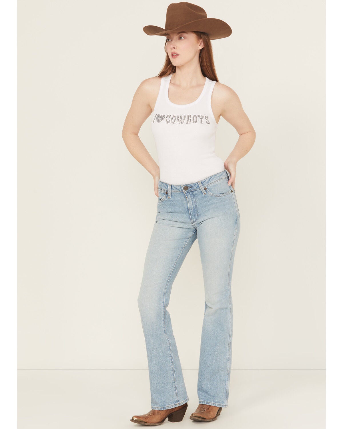 Wrangler Women's Golden Days Medium Wash Mid Rise Heritage Bootcut Stretch Denim Jeans, Medium Wash, hi-res