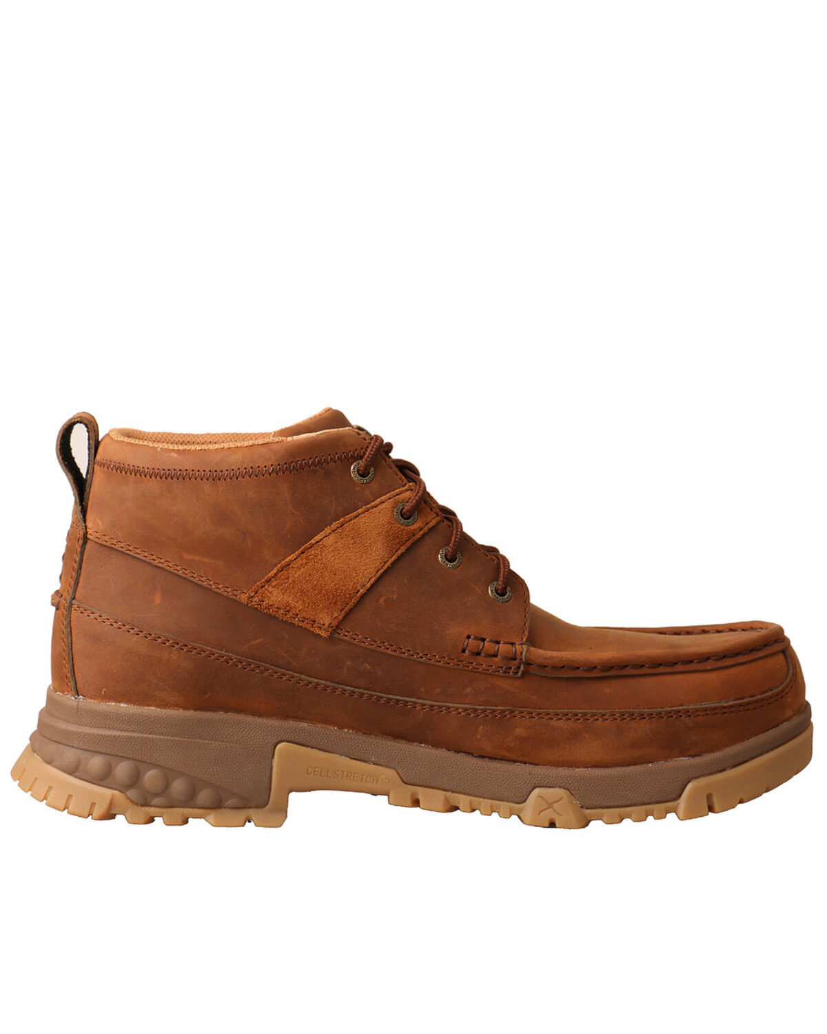 Image #2 - Twisted X Men's 4" CellStretch Lace-Up Work Boots - Composite Toe, Brown, hi-res