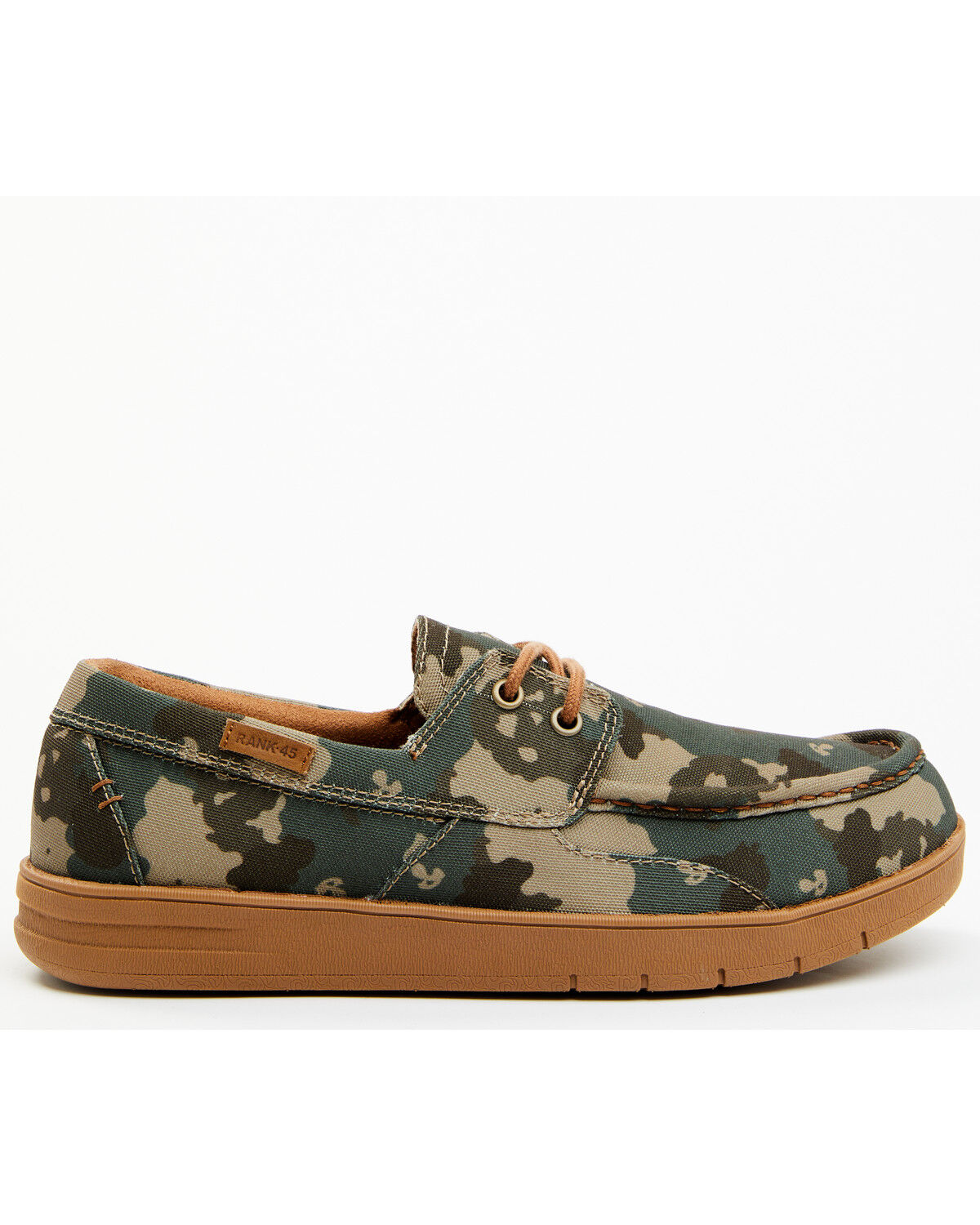 Image #2 - RANK 45® Men's Sanford 3 Camo Print Western Casual Shoes - Moc Toe, Camouflage, hi-res