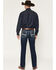 Image #3 - Ariat Men's M7 James Christopher Dark Wash Slim Straight Stretch Denim Jeans, Dark Wash, hi-res