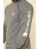 Image #4 - Carhartt Men's M-FR Midweight Signature Logo Long Sleeve Work Shirt - Big, Grey, hi-res