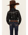 Image #4 - Cowgirl Hardware Girls' Skull Southwestern Print Long Sleeve Snap Western Shirt , Black, hi-res