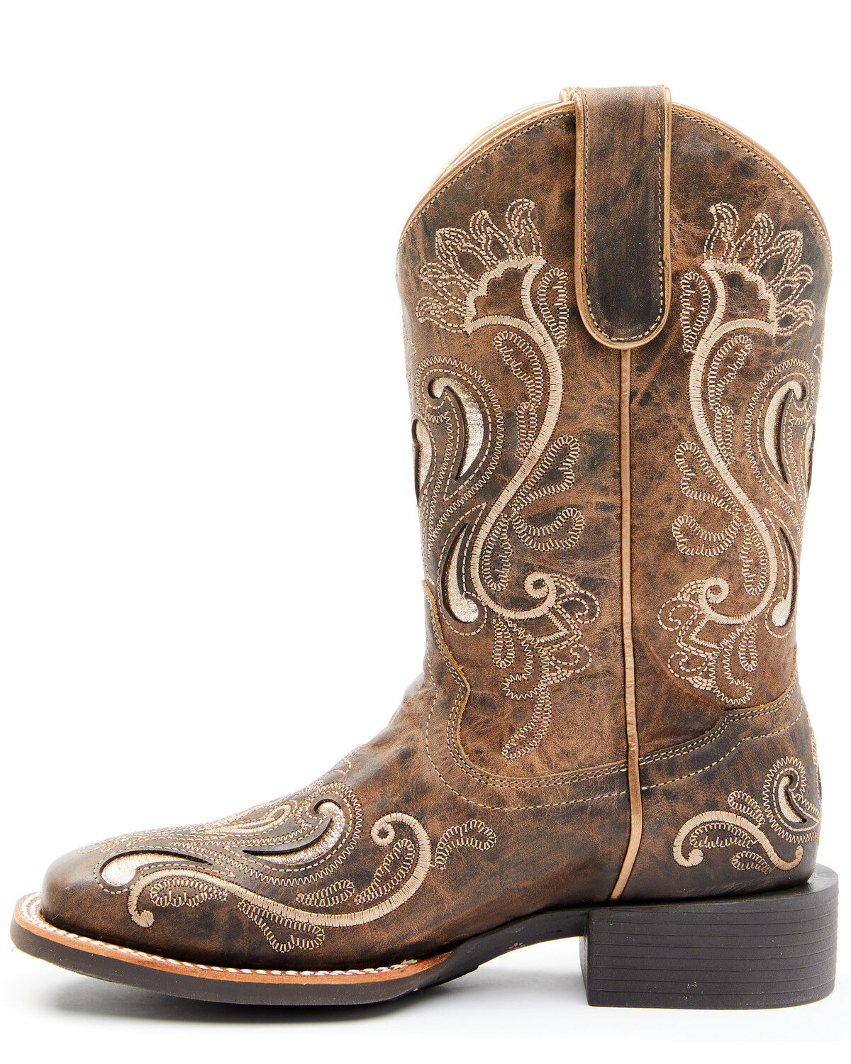 Image #3 - RANK 45® Women's Melody Western Performance Boots - Broad Square Toe, Tan, hi-res